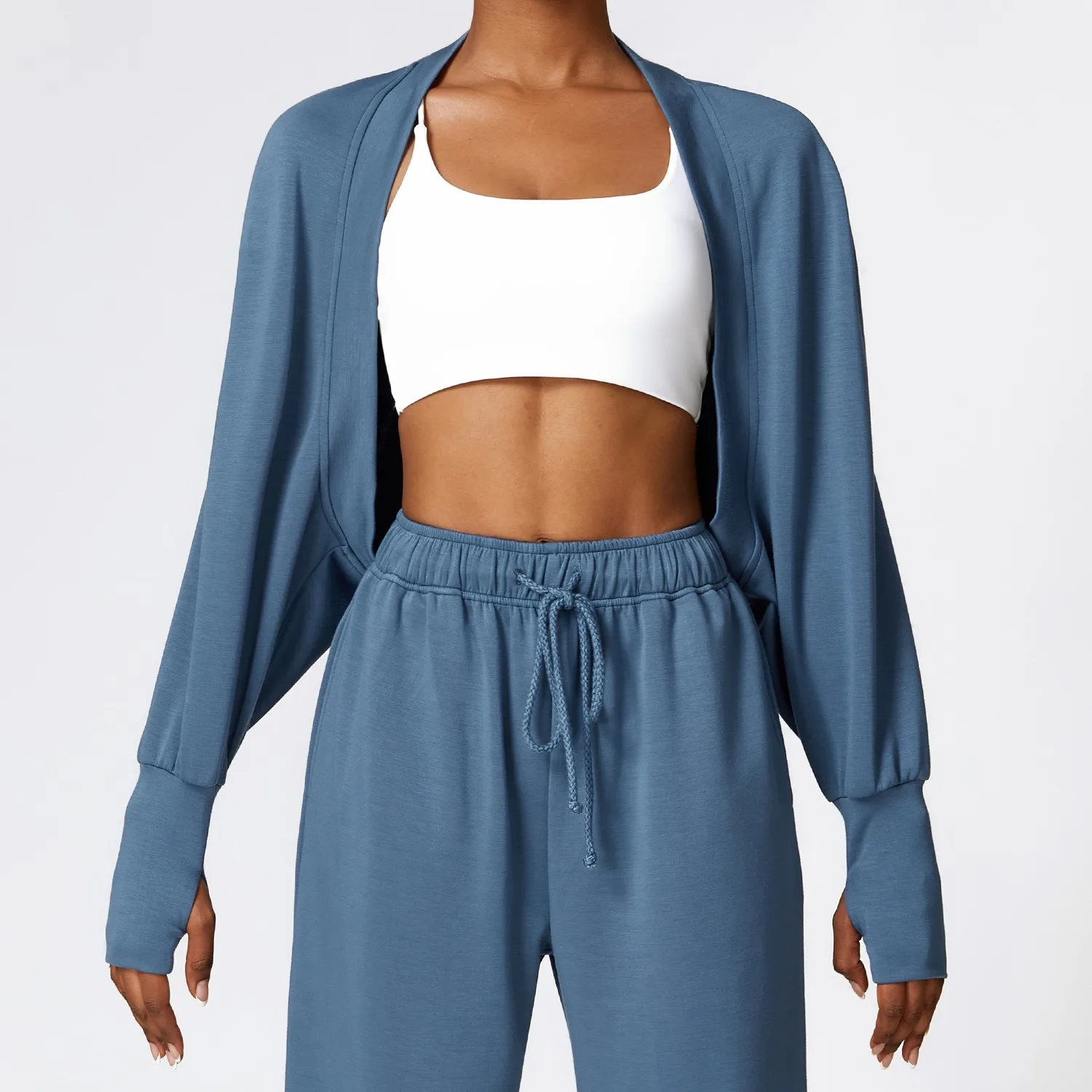 Trendy Long Sleeve Yoga Crop Tops Women Autumn Activewear Ladies Sportswear