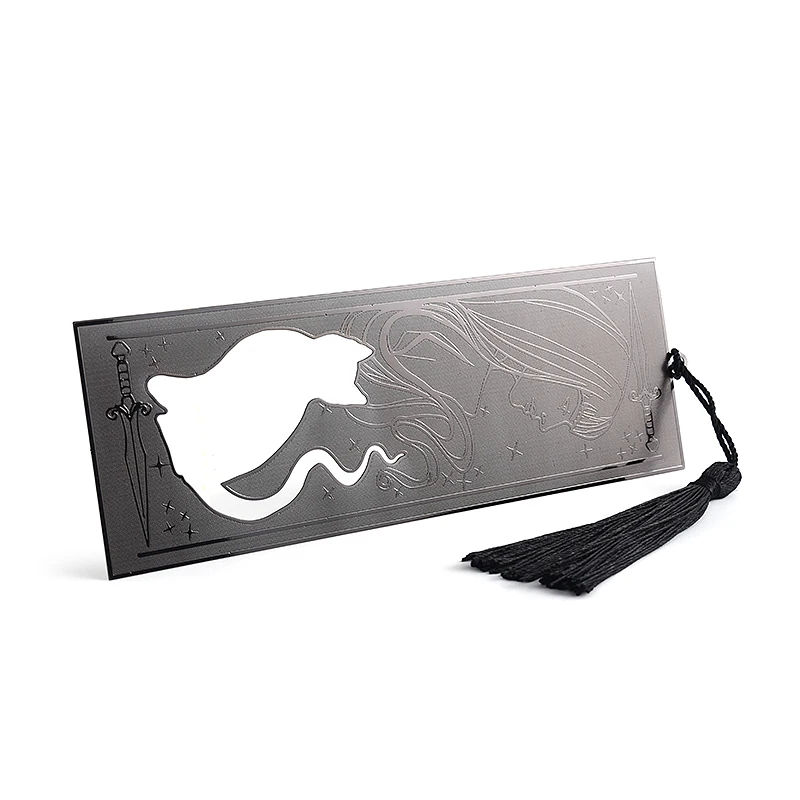 Creative Office Accessories Personalized Tassel Cute Cat Engravable Bookmark