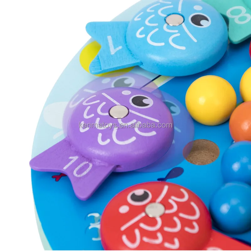 Wooden Fishing Educational Clip Beads Toys for Kids