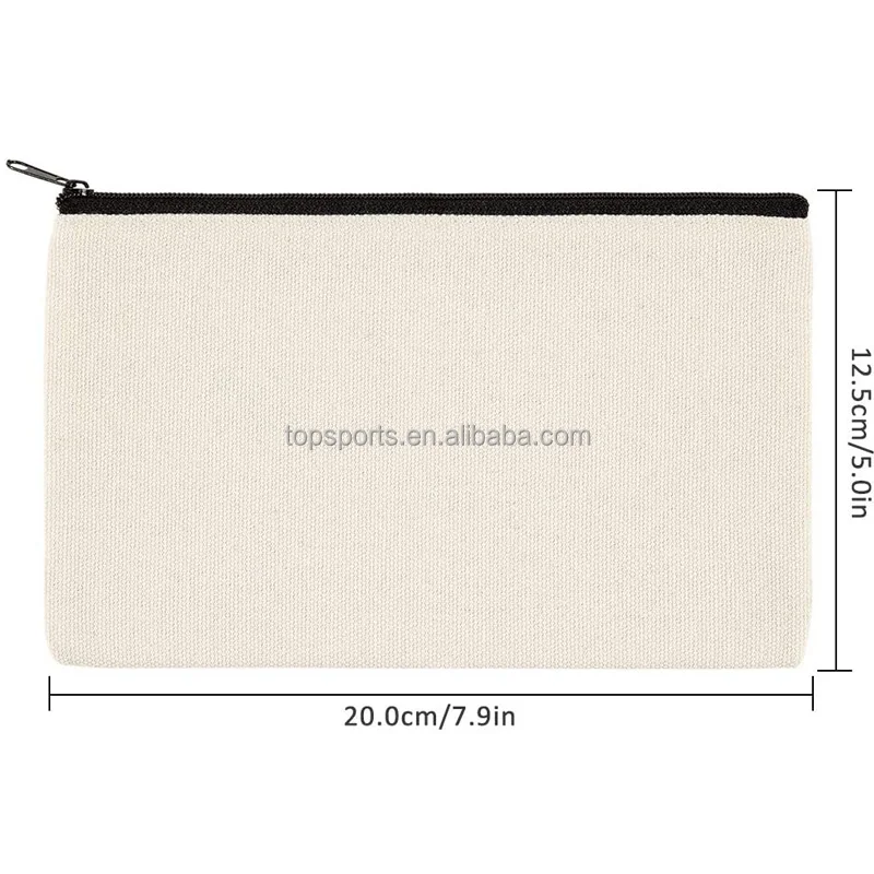 Best Seller! Customizable Canvas Pencil Case with Zipper, Affordable and Easy DIY Printing!
