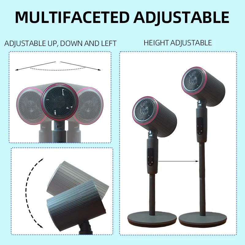 portable electronic aromatherapy fan voice control standing fan height adjustable air circulator fan air purifier