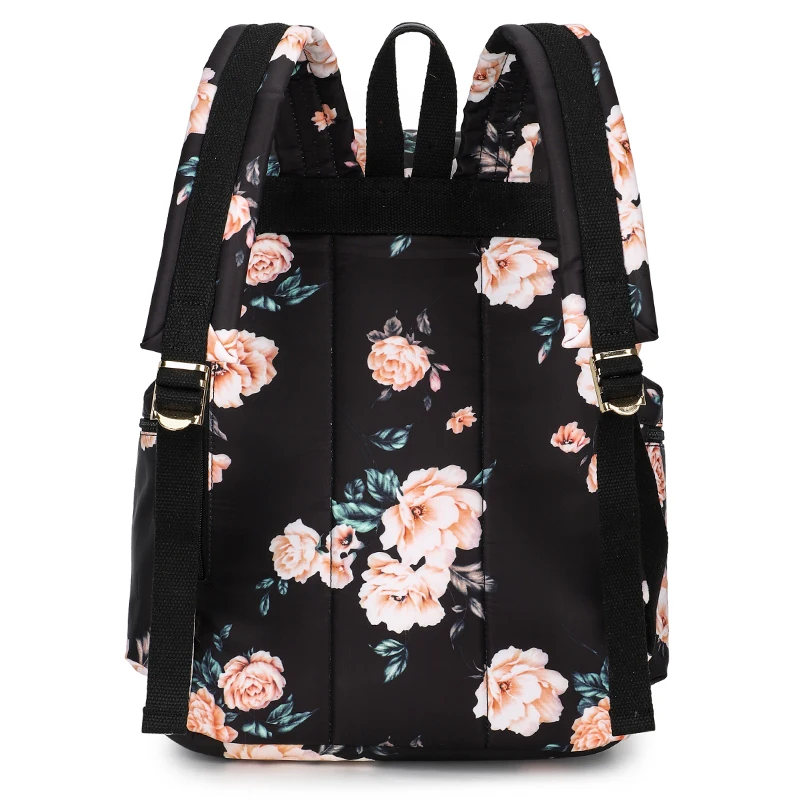 KOOGER Wholesale New Trendy Girls Flower Bookbag Women Laptop Computer Bag Backpacks with usb