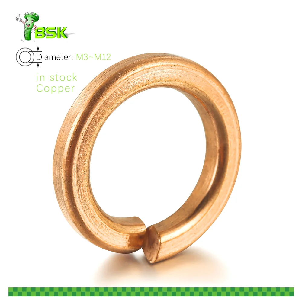 DIN 127 Bronze Copper Brass Split Spring Lock Washers M3 M4 M5 M6 M8 M10 M12 Split Lock Washers copper washer set