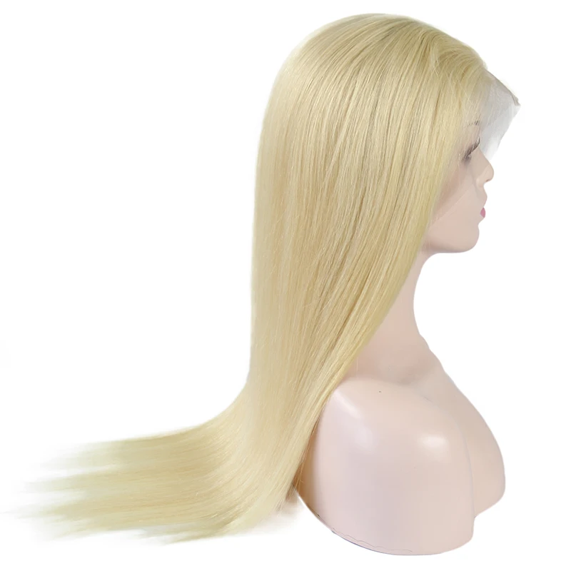 honey blonde brazilian hair lace front wigs,613 blonde human cuticle aligned lace front wig,100% human hair wigs for white women
