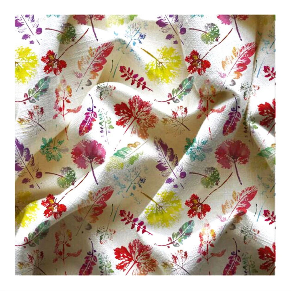 Pattern Custom Digital Printing Stonewashed Fabric The Factory Outlet Hand Drawing Flowers 100% Linen Woven Plain In-stock Items