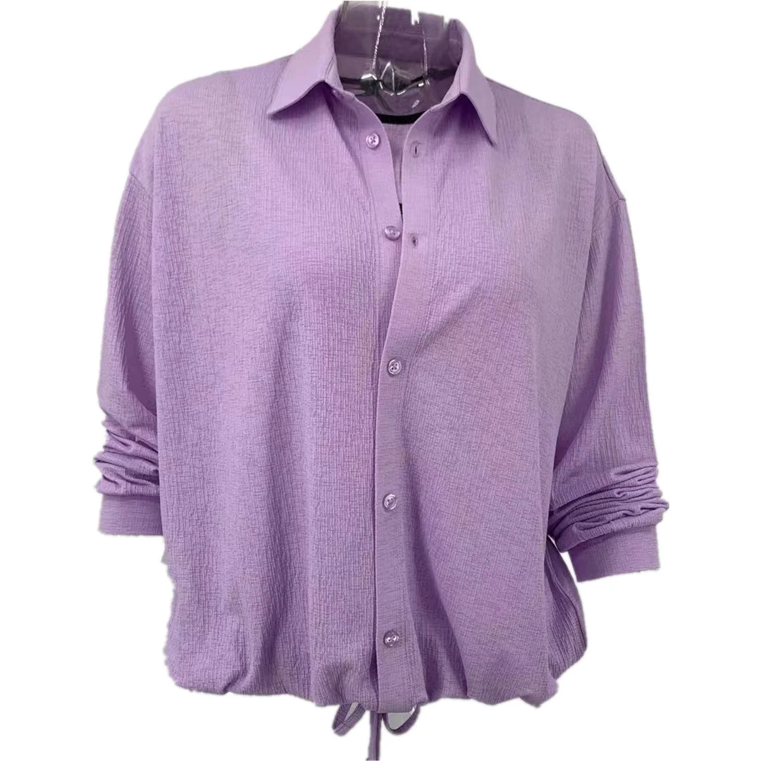 Женская блузка из полиэстера, женская блузка из двух частей, женская блузка с длинным рукавом