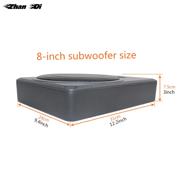 
factory 12v mini 4ohm active car audio slim woofer under seat subwoofer 