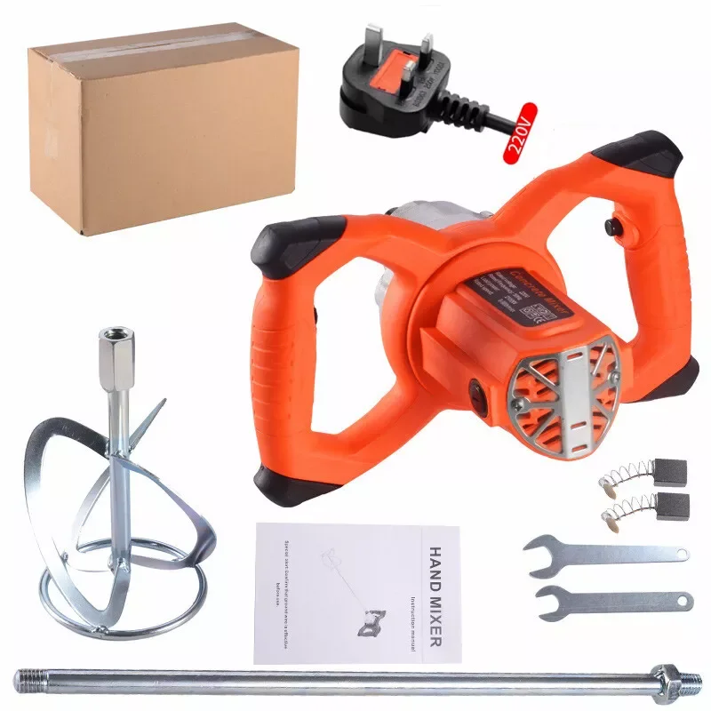 6-Speed Adjustable Metal Drill One-Stop Machine for Paint Cement Putty and Powder Mixer with Stirring Rod