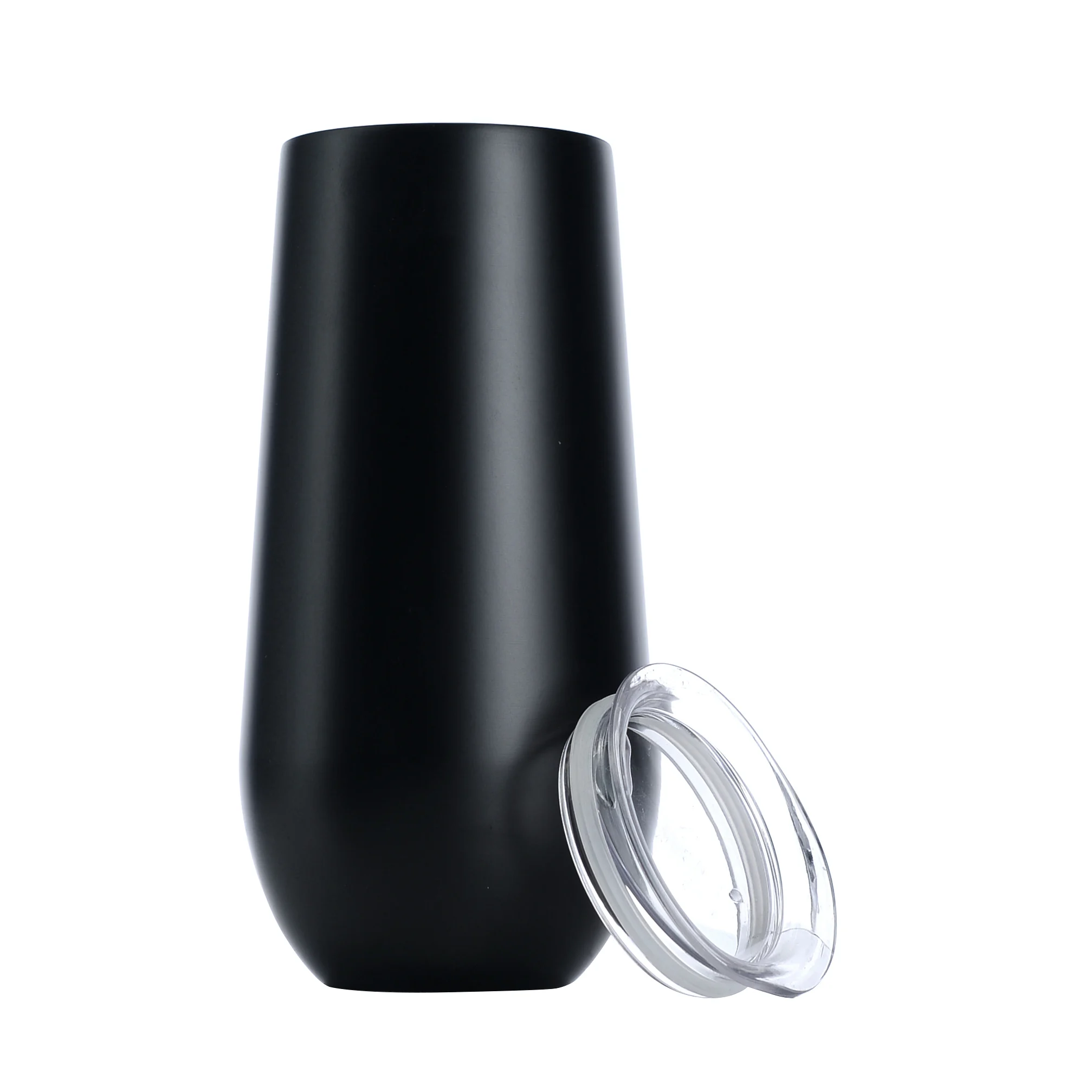 Custom Double Wall champagne flute 6oz Rose Gold swig glasses Stemless Wine Tumblers Stainless stainless steel champagne tumbler