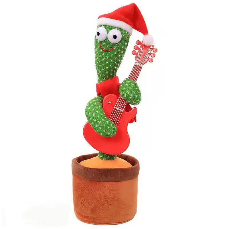 Dancing Cactus Funny Wriggle Doll Talking Game recording Talking Singing Music Twisting Dancing Cactus Plush Toy Doll