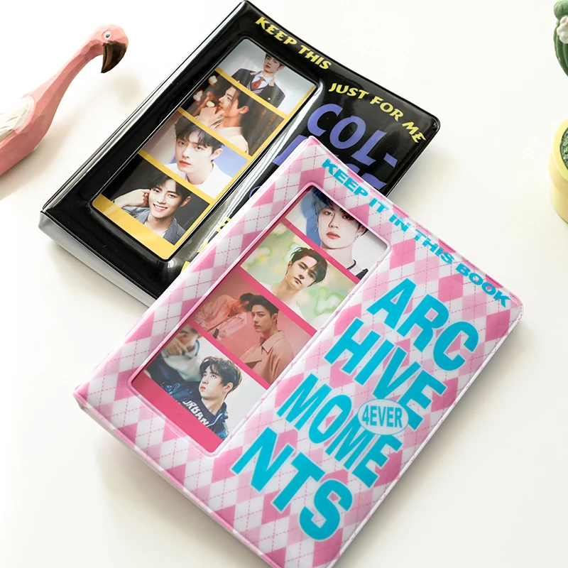 4 Cut Collect Book PVC Photo Album for 2*6 Inch Photos/idol Card/postcard/bookmark