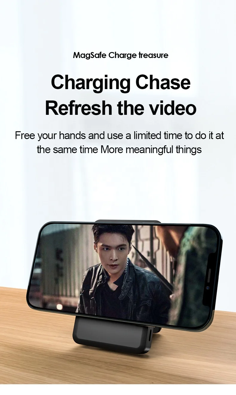 SUNSTELL Original Magnetic Battery Pack 8000mAh MagSafe Portable Power Bank Mini Wireless Charger For I Phone 12 13 14 15 Series