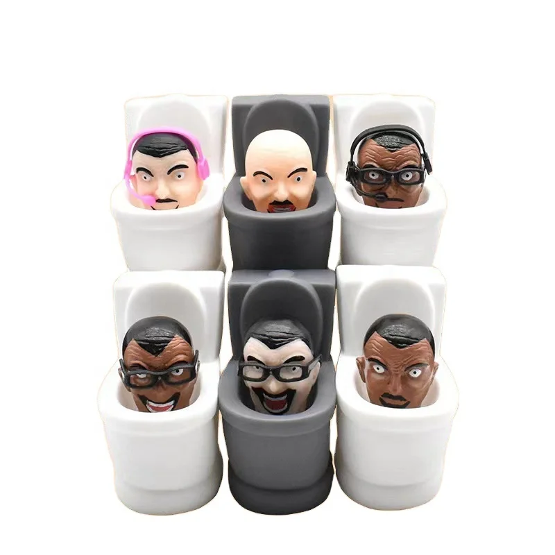 Wholesales  Creative Skibidi Toilet Person Anime Toilet Person Stress Toy Skibidi Squeeze Toy For Gifts