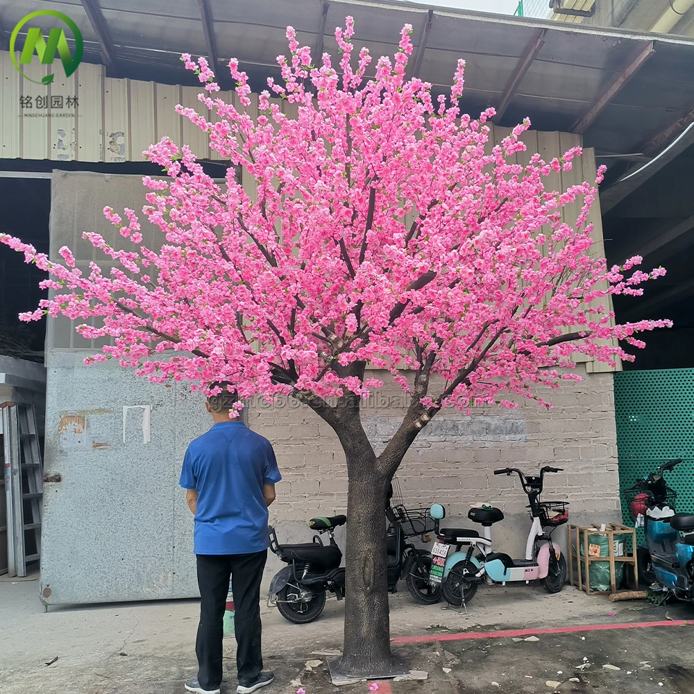 artificial peach blossom tree large artificial flower tree decorative trees for home wedding garden landscape