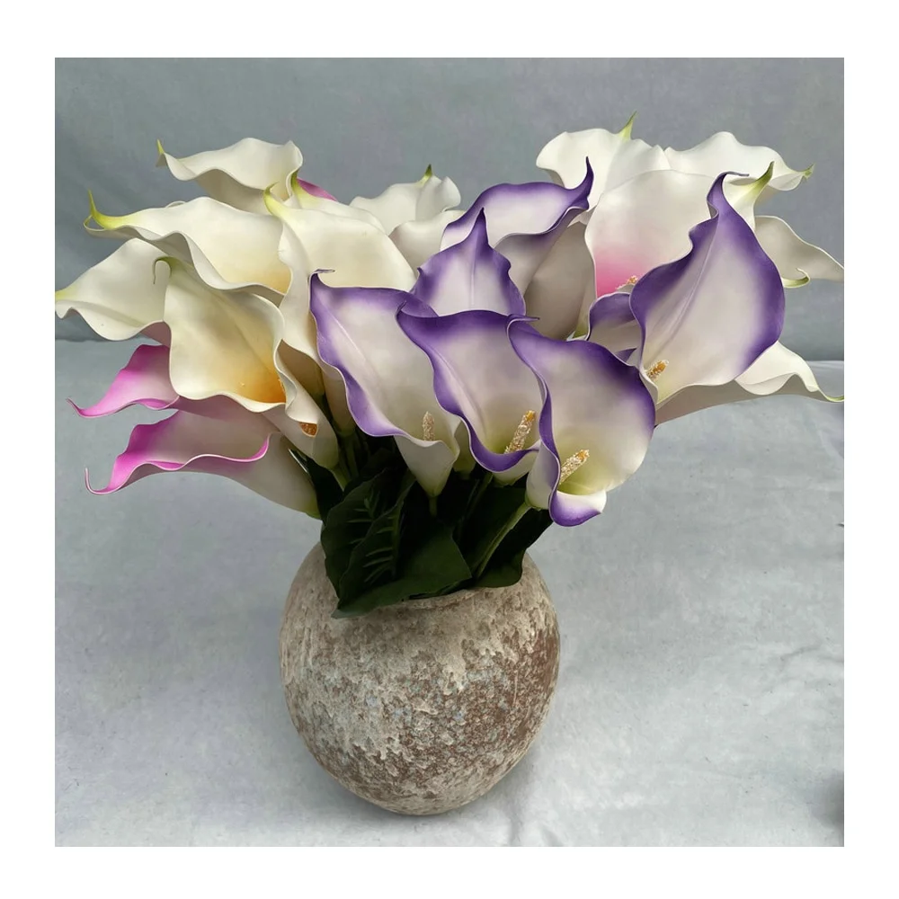 Wedding Decorations Valentines Day Mothers Day Gift Red White Blue Preserved Artificial Flowers Calla Lily Bouquet