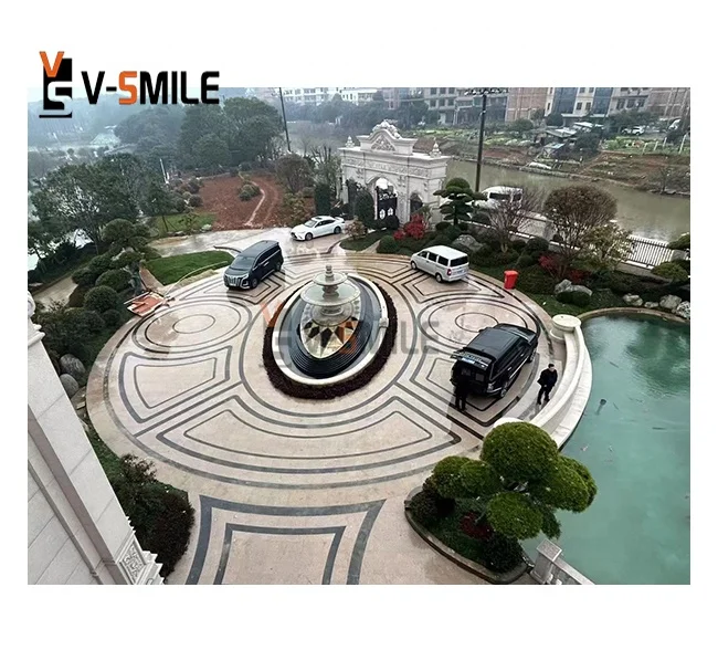 natural granite waterjet pattern medallion for outside floor decoration stone design