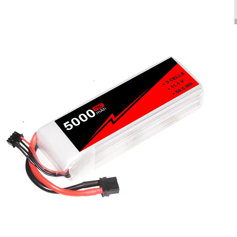 11.1v Heavy Duty 5000mAh 3S 60C Lipo Pack w/XT-90