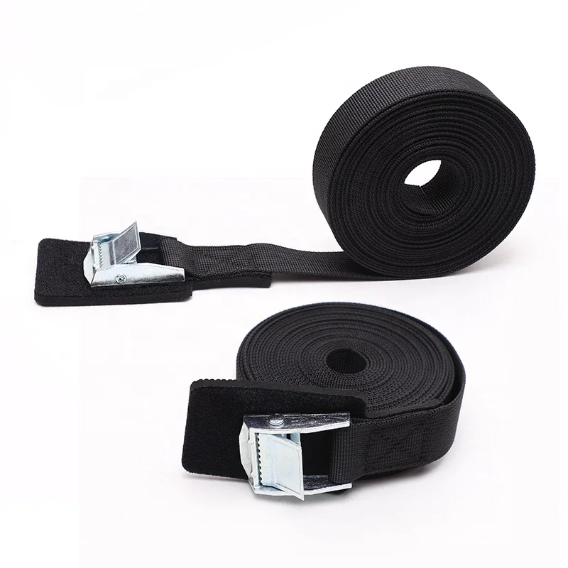 Tie Down Lashing Strap with Rubber Neoprene Padded Cam Lock Buckle for Car Roof Rack Kayak Canoe SUP Surfboard ratchet strap
