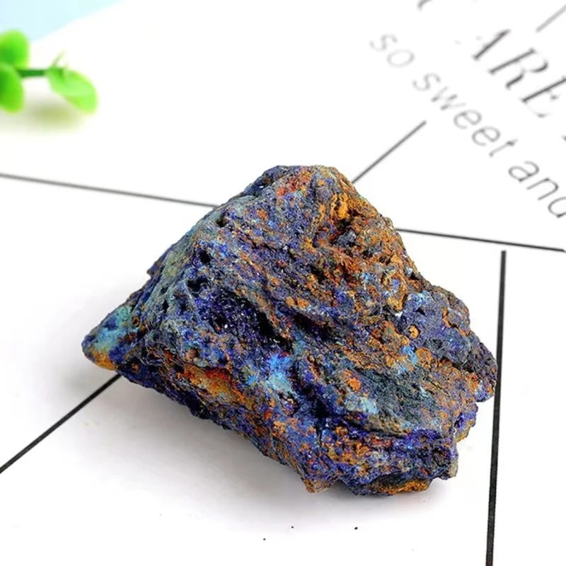 Special off  Raw Rock Crystal Stone  Azurite And Malachite Mineral Specimen  crude chessylite rough stone for sale