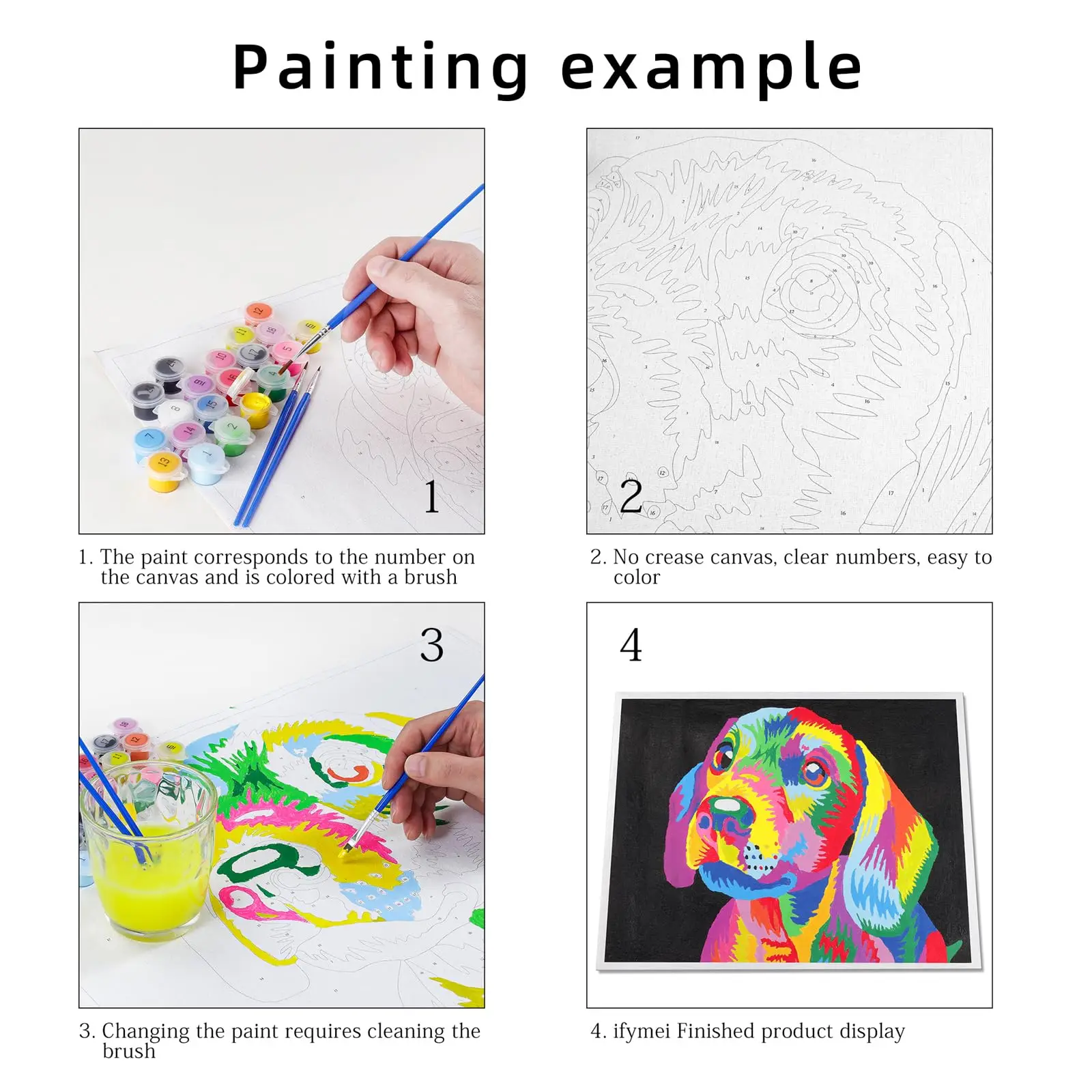 Wholesale competitive price non-toxic acrylic paint by number kits for home decoration