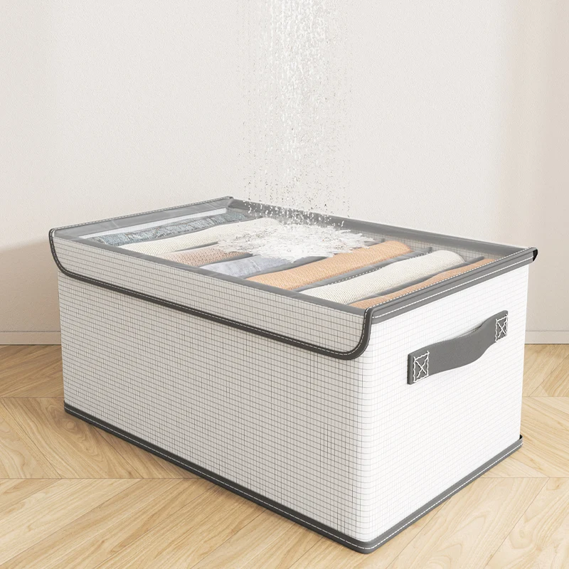 Drawer Storage Box Stackable Fabric Wardrobe Clothes Dividers Sock Underwear Organizer for Pants Jeans Portable Storage Cube