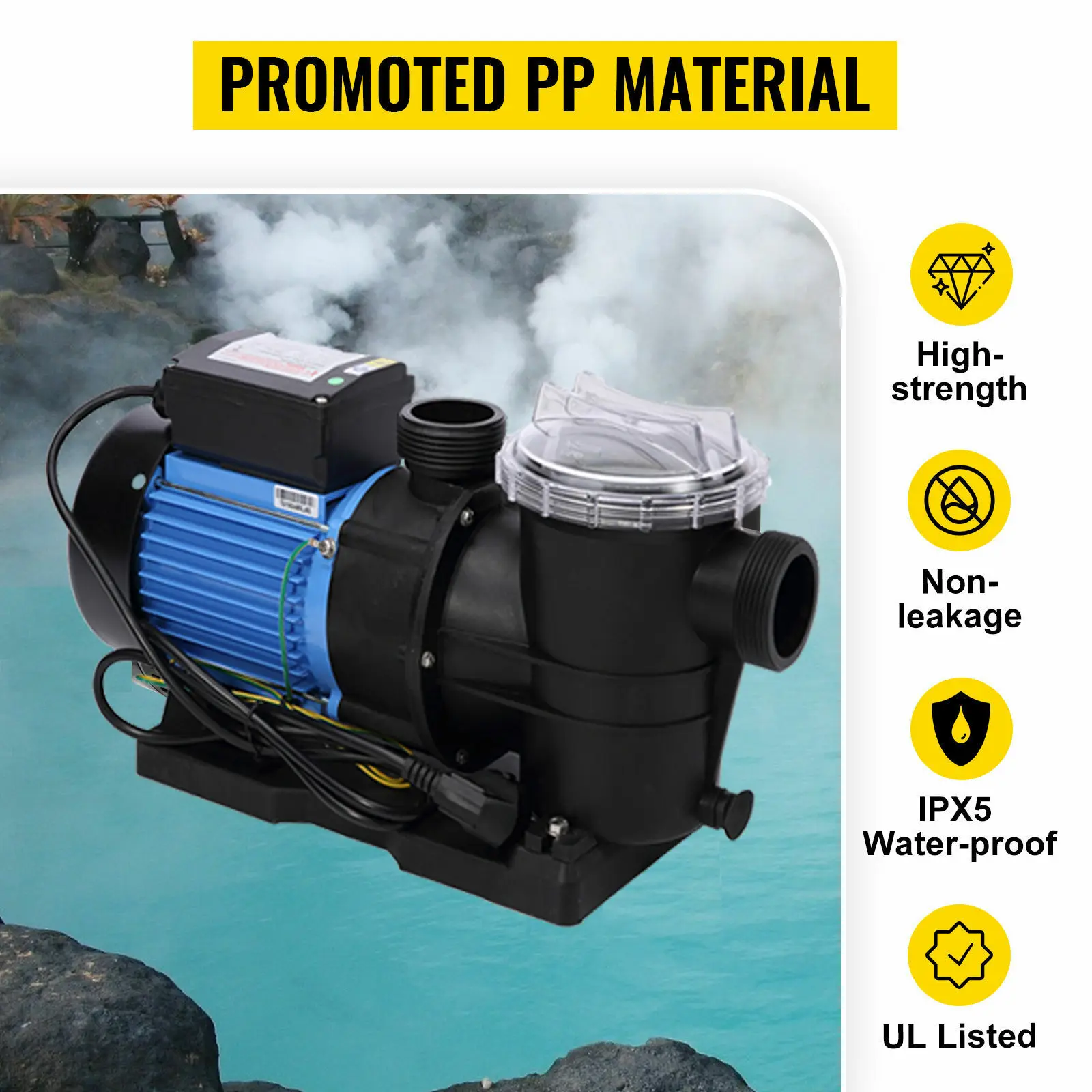 High quality variable commercial electric high speed 0.5hp 1hp 2hp swimming pool water pump