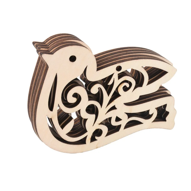 Hot Selling Wooden Crafts Plank Laser Processing Engraving MDF Cutting Basswood Peach Wood Punching