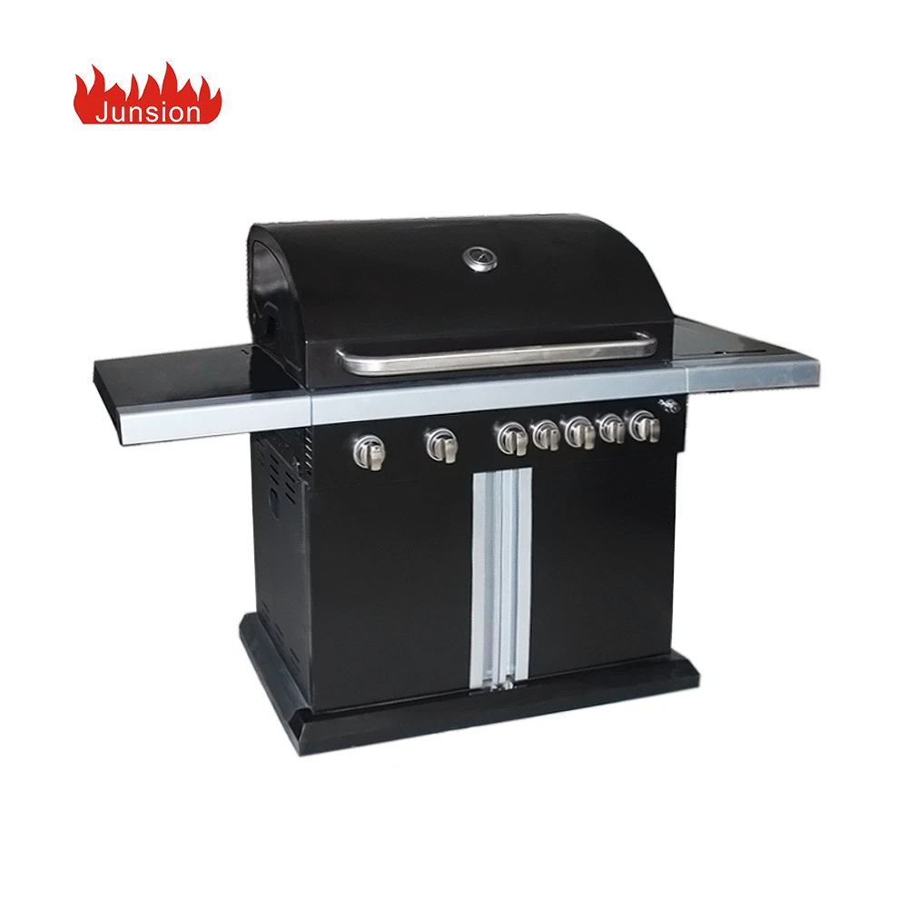 
High Quality BBQ Gas Grill Easy to Move Outdoor Grills with 5 Main Burners 