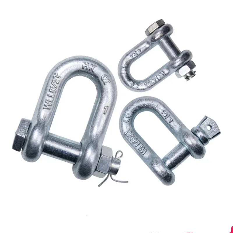 Screw Pin D Shackle D Type Galvanized European High Quality Riggings M20 M25 16MM Carbon Bags Bow Steel Automotive Heavy Surface