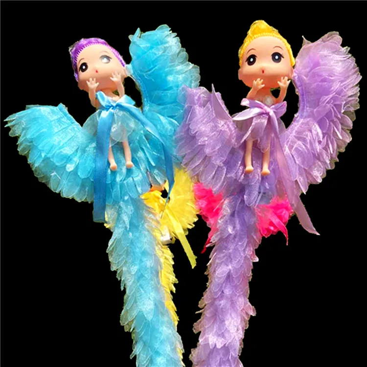 New arrivals led glowin fairy stick kids doll magic wand glowing doll flash children toys