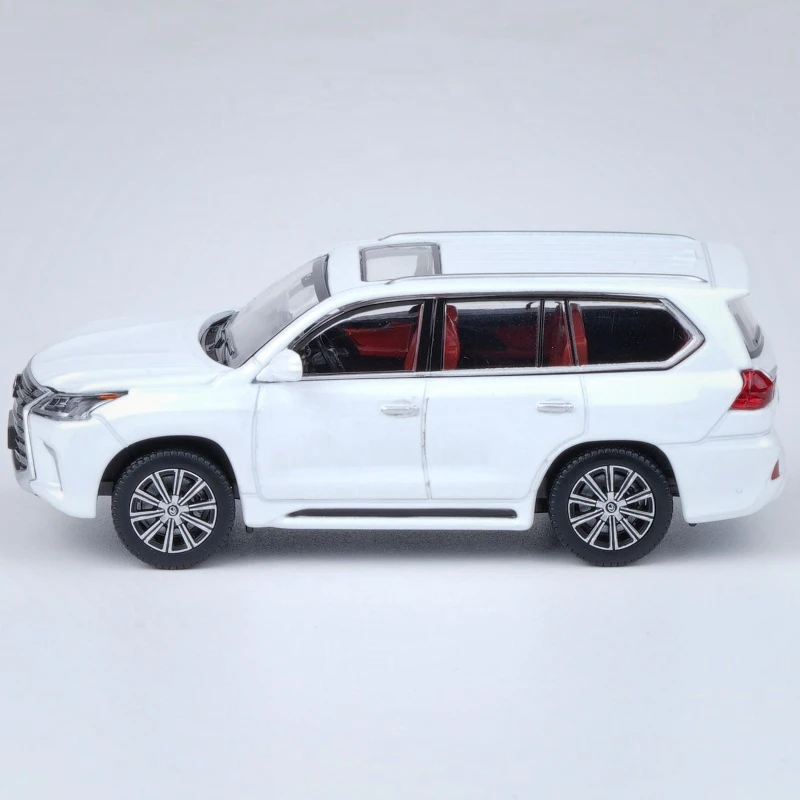 JKM 1:64 Lexus LX570 спортивный внедорожник миниатюрная модель 1/64 игрушечный автомобиль премиум-класса Бесплатные колеса литой Сплав коллекция подарков