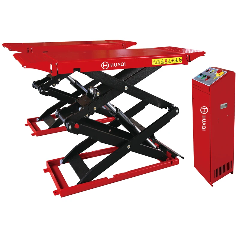 YL635FW  Scissor Lift Table   3500kg ultra scissor car lifter for repairing  garage  workshop four hydraulic cylinders  platform