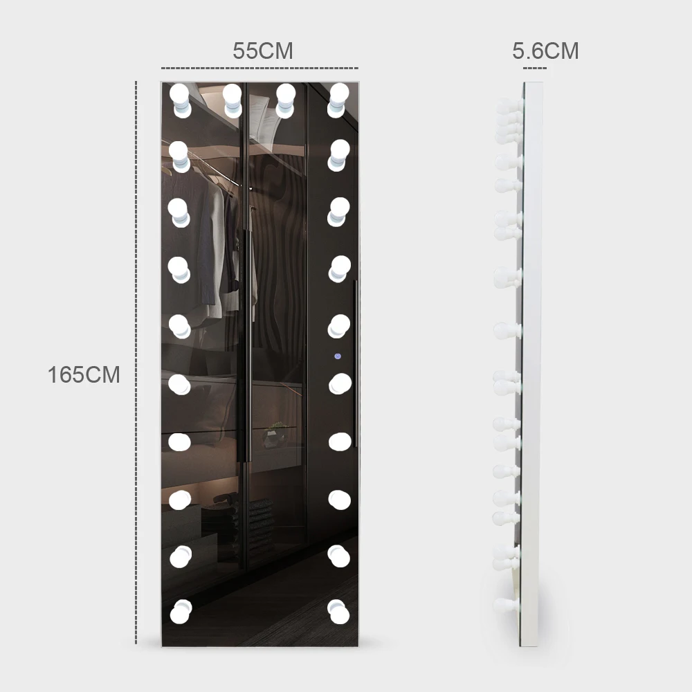 Wholesale Light Up Stand Dressing Floor With Led Lights Length Large Size Wall Body Full Length Mirror