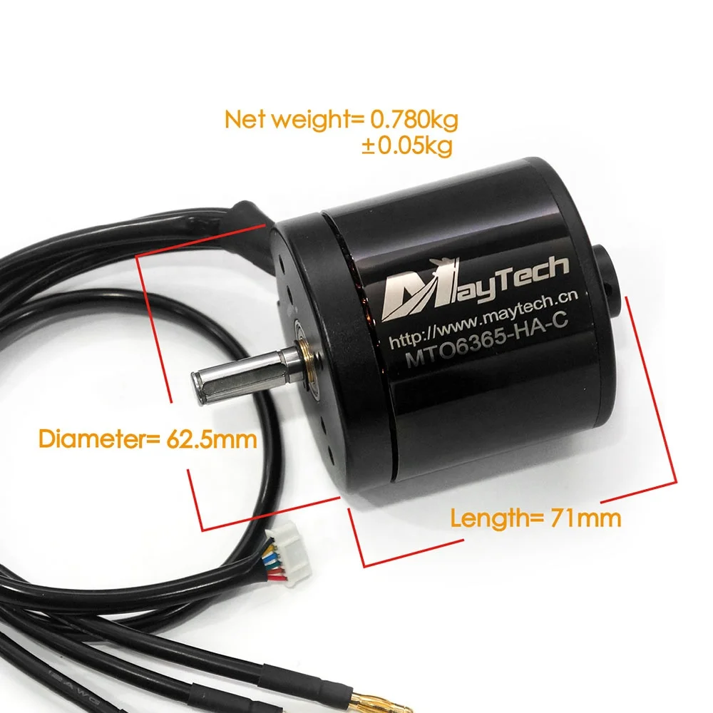 Бесщеточный мотор Maytech с внешним ротором и пыленепроницаемой крышкой 6365 170KV для электрических роботов-файтингов игрушка на радиоуправлении