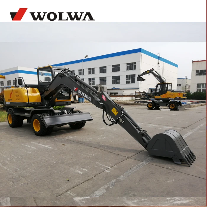 china big manufacturer 8 ton wheel excavator with attachments