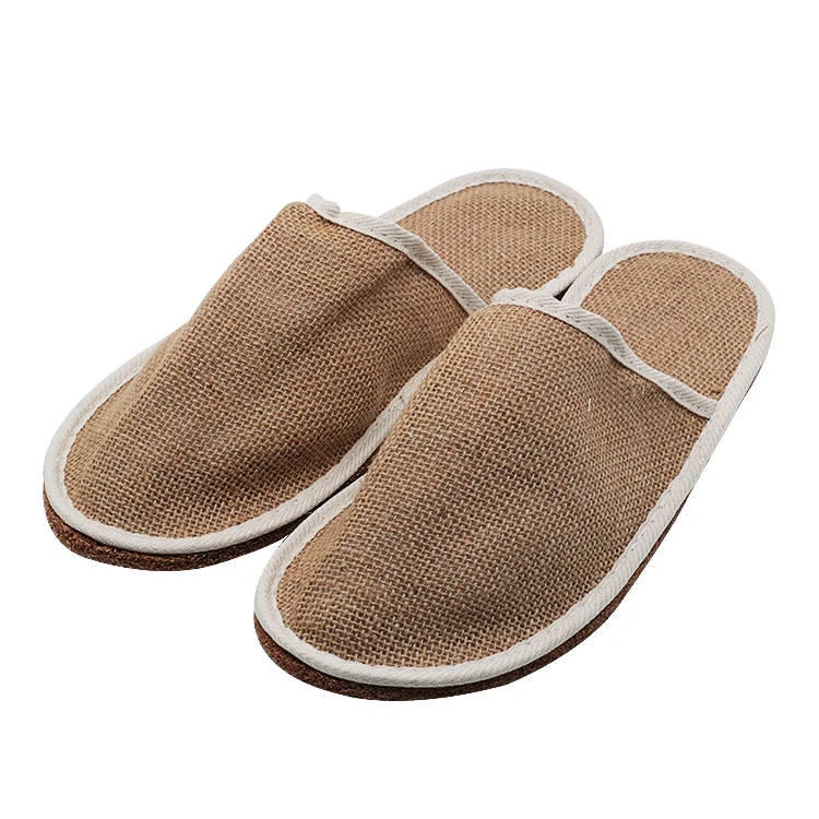 UG Wholesale China Factory Free Sample Disposable Slippers Eco-Friendly Hotel Amenities Non-slip Coir Sole Biodegradable Slipper