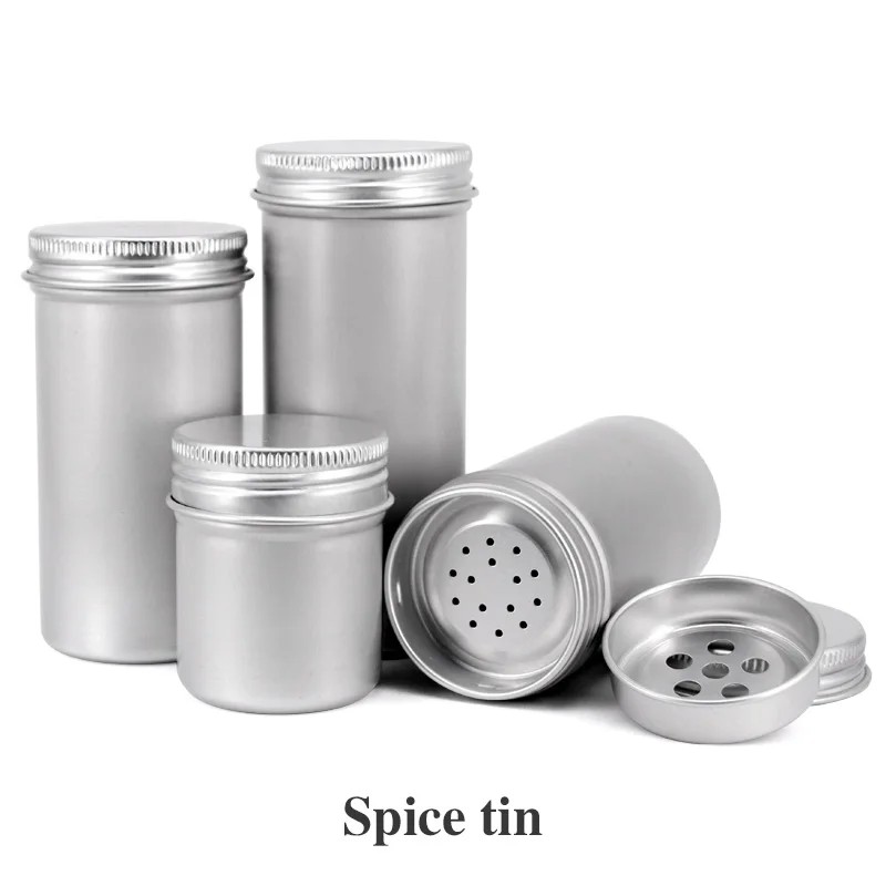 Food Grade custom aluminum spice shaker tins