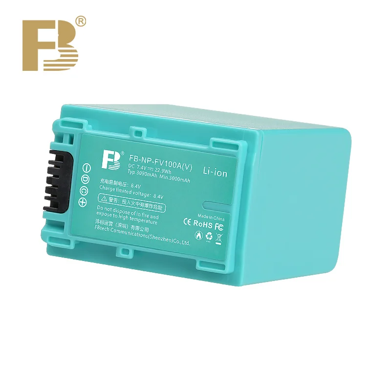FB NP FV100A(V) New decoding high capacity low temperature resistant for Sony DCR-SR68E SR88 HDR-350E XR500Edigital video camera