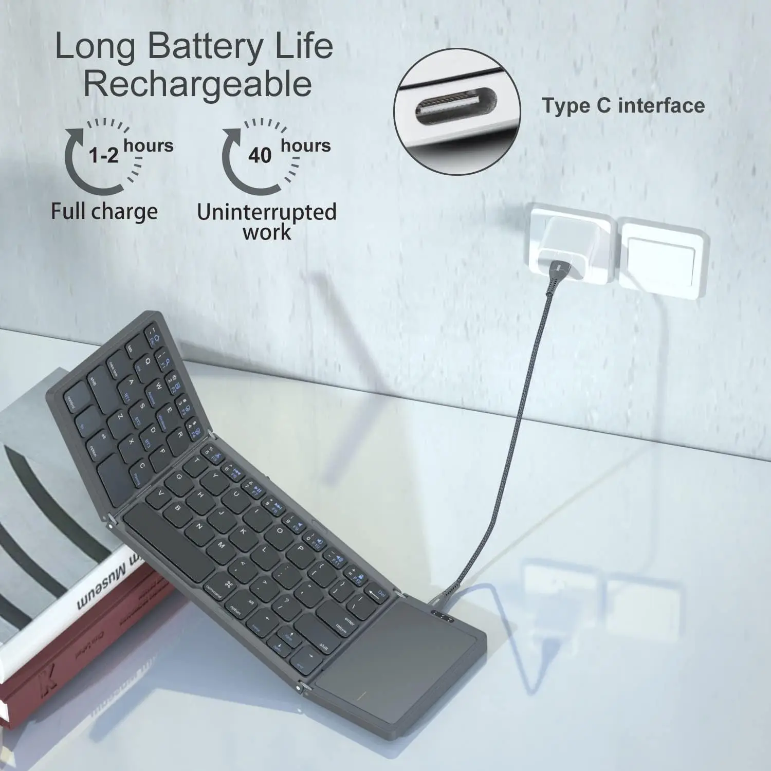 wireless rechargeable slim foldable bluetooth keyboard italian mini teclado bluetooth pegable portable keyboard for tablet phone