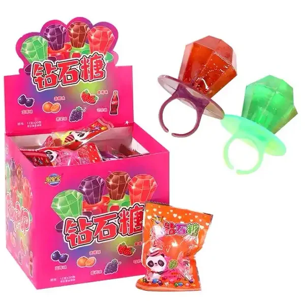 Wholesale Ring Toy Sweets Diamond Ring Pop Hard Candy Lollipop