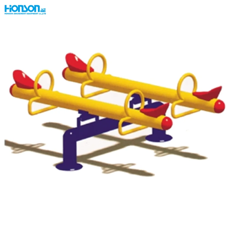 Cheap price popular kids outdoor playground spring metal seesaw spring seesaw
