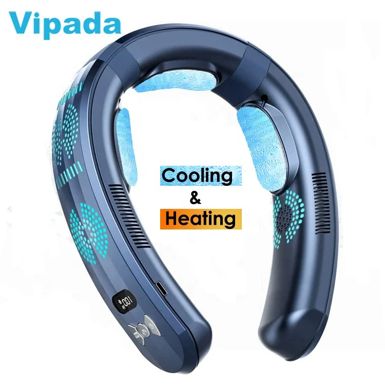 Portable Air Conditioner Neck cool and heat 6000mAh electric heater Portable hanging semiconductor refrigerator cooling neck fan