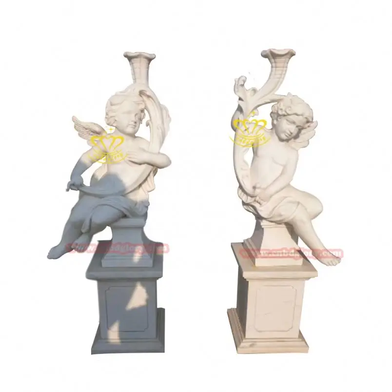 Hotel Villa Garden Street Landscape decoration Design stone art sculpture Marble little Angel boy Statue