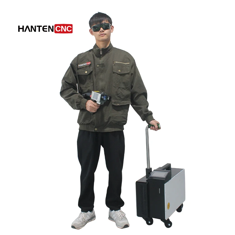 Smaller design outdoor 200w 300W Industrial Laser Machine for Rust and Paint Removal wood paint cleaning High-Efficiency