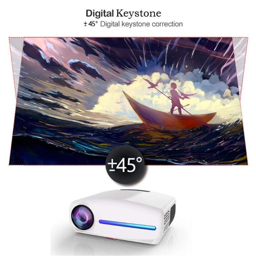 1920x1080P Android 9.0 2G + 32G Wifi Projector native Full HD video game Projector LED 3D Home mini 4k cinema projetor