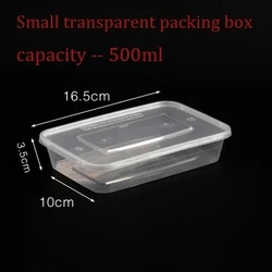 Microwavable Disposable Plastic Container Packing Use PP Rectangular take out food container