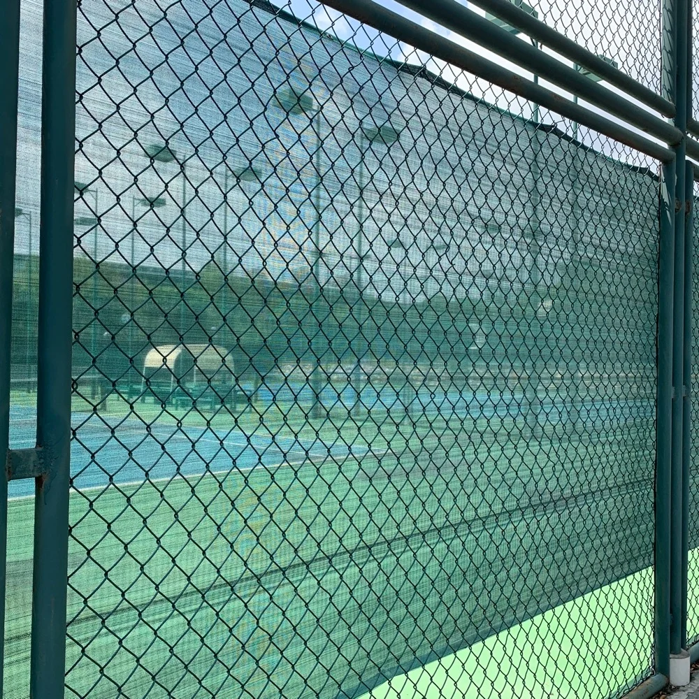 HDPE Court Protector Fence Screen Commercial Knit Tennis Court Windscreen with Grommets