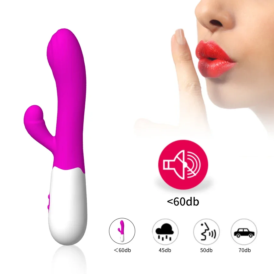Powerful Rabbit Vibrator for Women G Spot Female Clitoris Stimulator Clit Silent Vibrating Dildo Adult Goods Best Sex Toys