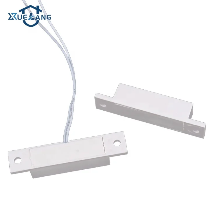 ABS Shell Surface Mounted Center Or Side Wired Leads NO/NC/COM Magnetic Door Alarm Sensor