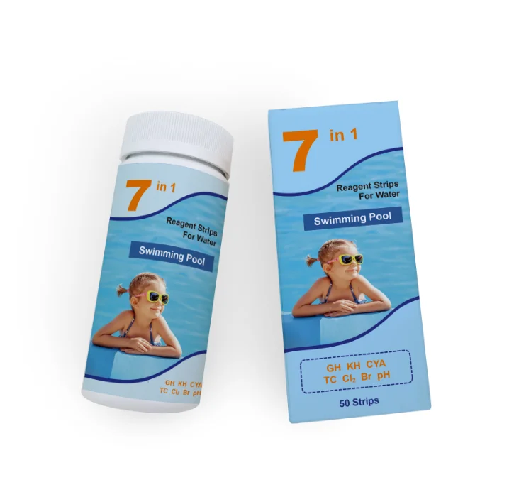 New Design Water Quality Test Strips 7 in 1 for Swimming Pool and Spa Test Strips Swim Kit
